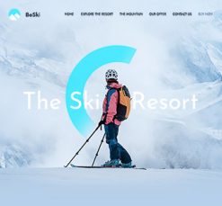 Mẫu giao diện website Trượt tuyết (Ski 2)