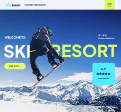 Mẫu giao diện website Trượt tuyết (Ski 3)