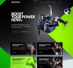 Mẫu giao diện website sport