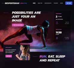Mẫu giao diện website sportsman