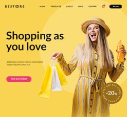 Mẫu giao diện website store 2