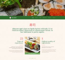 Mẫu giao diện website sushi
