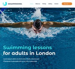 Mẫu giao diện website swimming pool