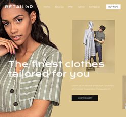 Mẫu giao diện website Thợ may (Tailor 3)