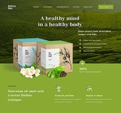 Mẫu giao diện website Trà (Tea 3)