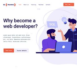 Mẫu giao diện website training 2