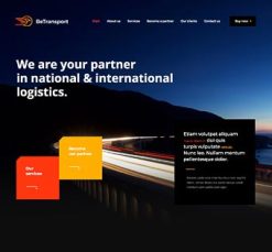 Mẫu giao diện website Vận chuyển (Transport 2)