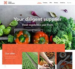 Mẫu giao diện website Rau (Vegetables)