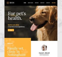 Mẫu giao diện website Chăm sóc thú cưng (Vet 2)