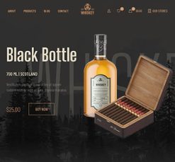 Mẫu giao diện website Rượu Whiskey (Whiskey 2)