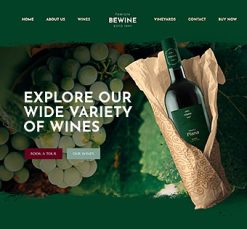 Mẫu giao diện website Rượu (Wine 3)