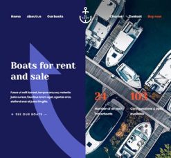 Mẫu giao diện website Thuyền buồm (Yacht)