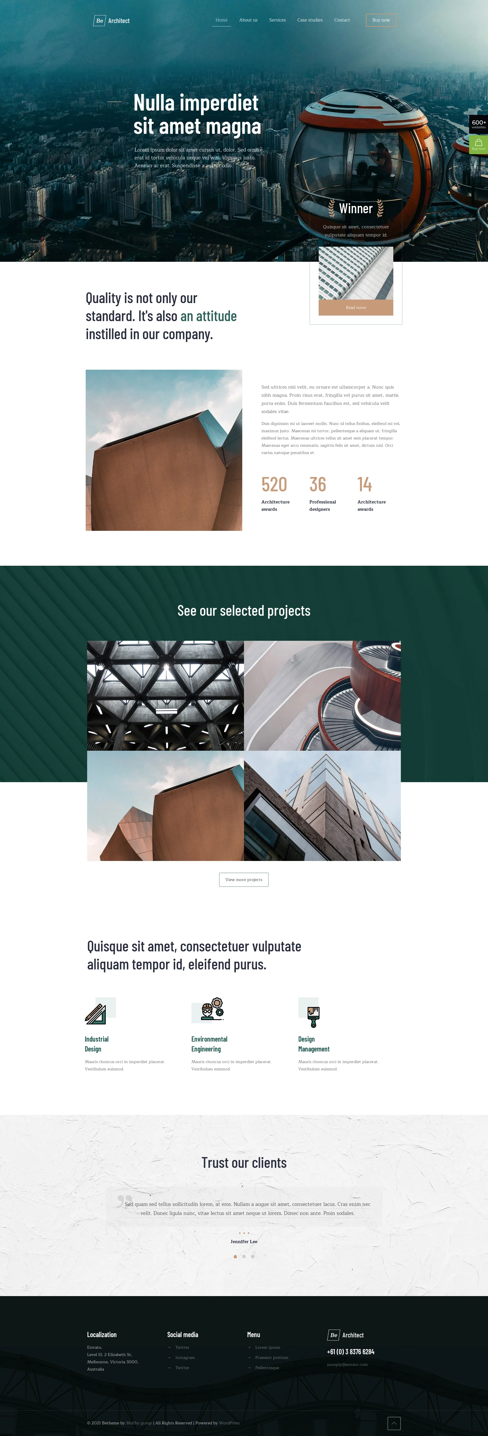 Mẫu giao diện website Kiến trúc sư (Architect 4) Mẫu giao diện website Kiến trúc sư (Architect 4)