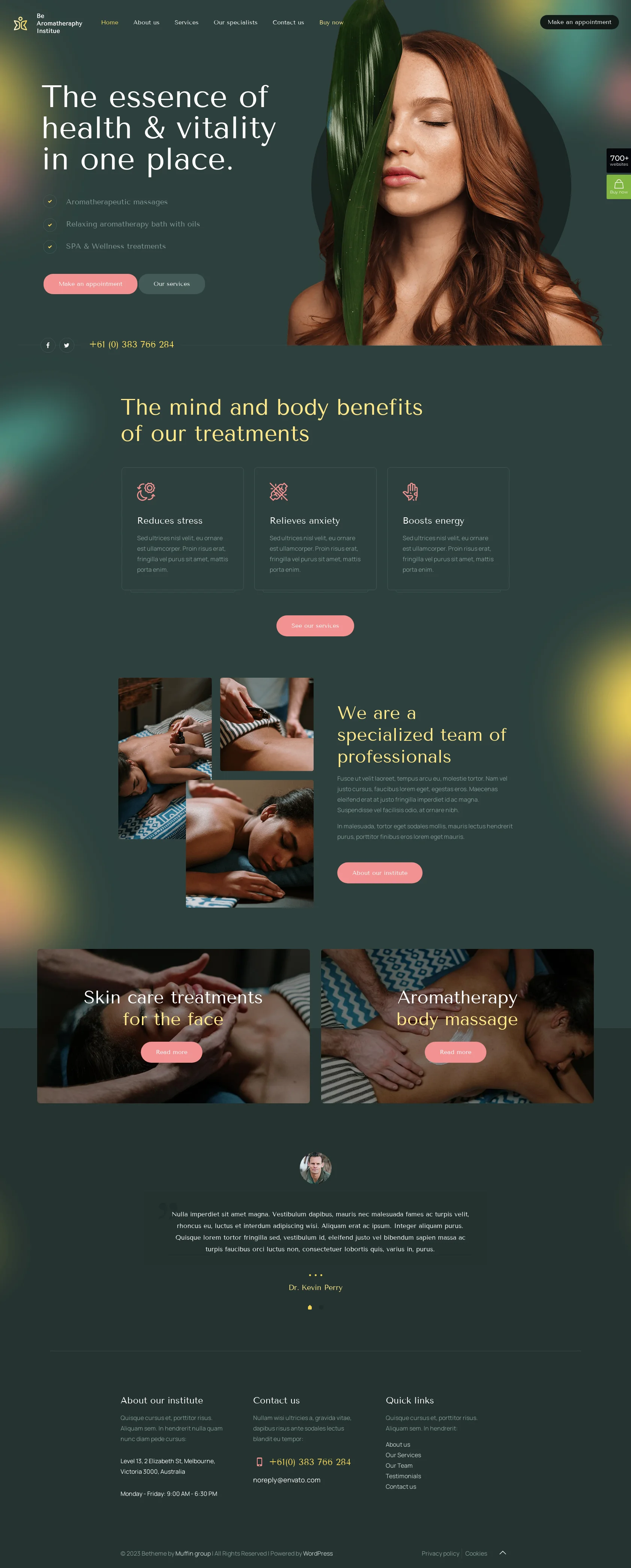 Mẫu giao diện website Hương thơm (Aromatherapy) Mẫu giao diện website Hương thơm (Aromatherapy)
