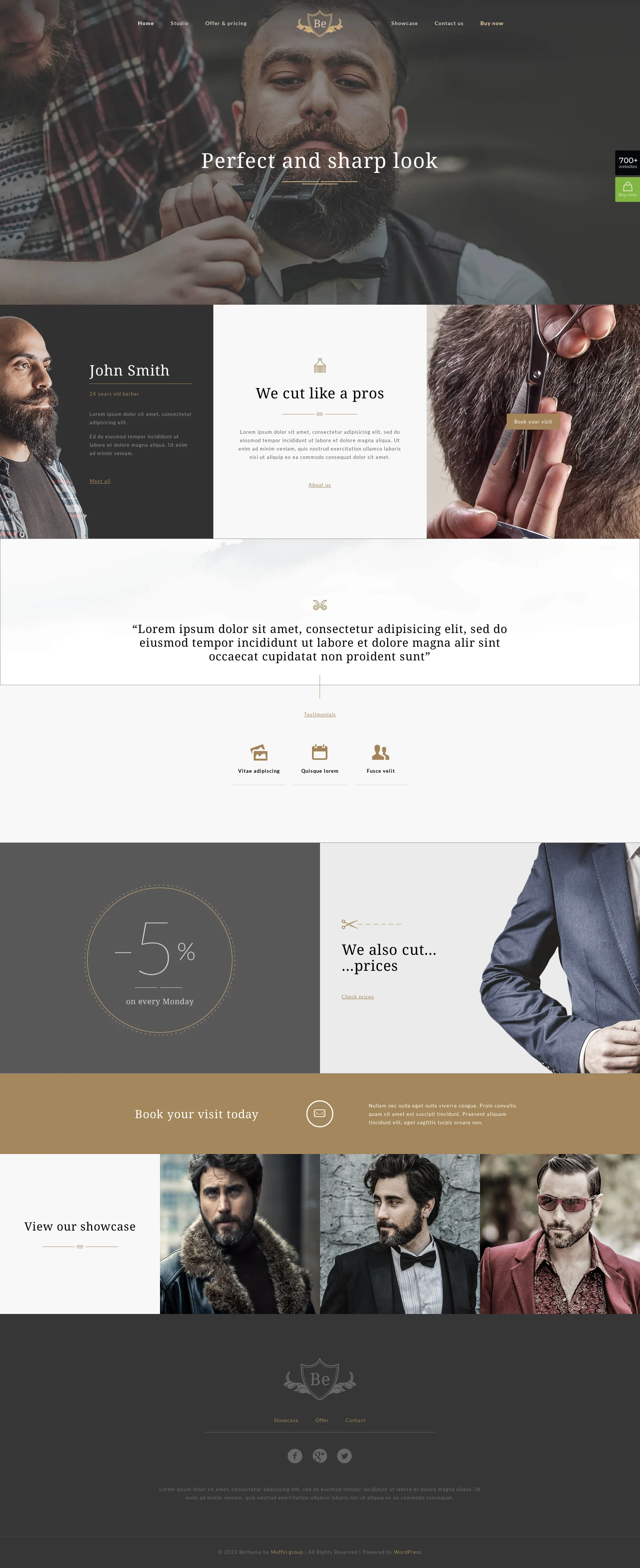 Mẫu giao diện website Thợ cắt tóc (Barber 2) Mẫu giao diện website Thợ cắt tóc (Barber 2)