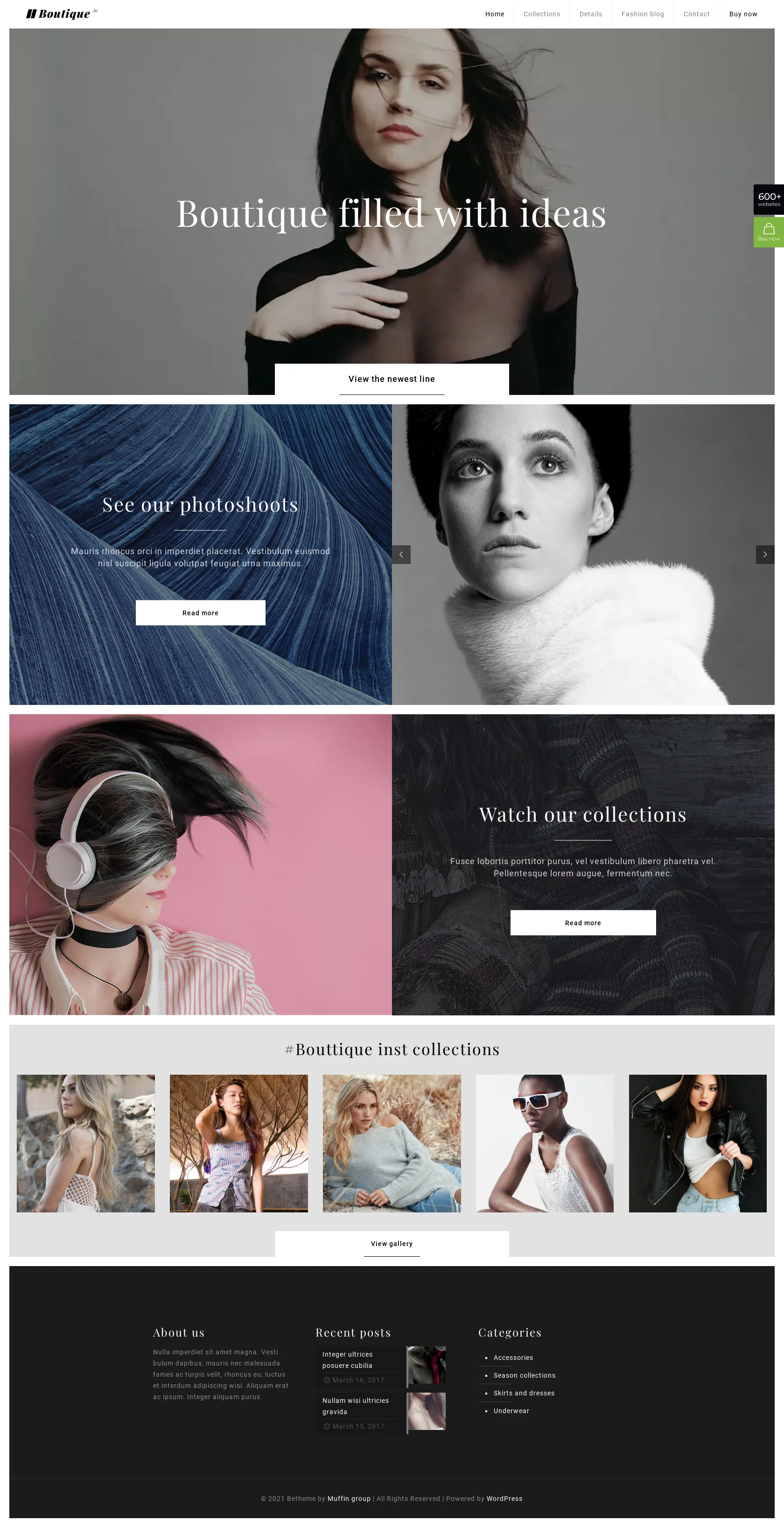Mẫu giao diện website Cửa hàng (Boutique) Mẫu giao diện website Cửa hàng (Boutique)