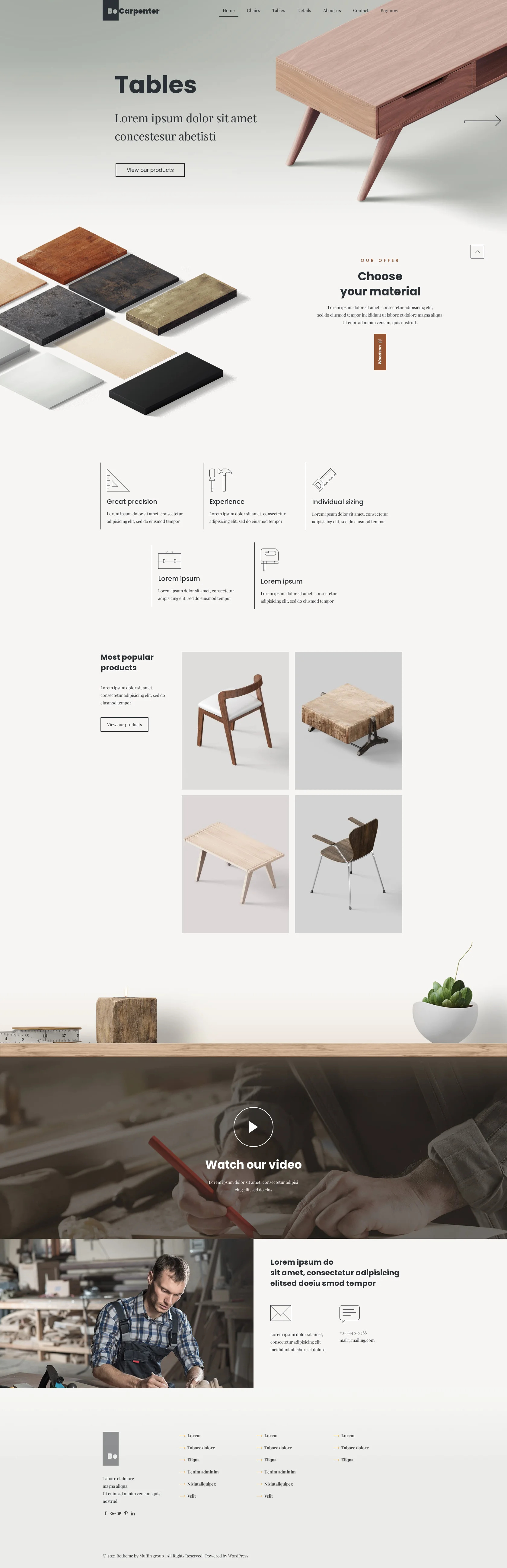 Mẫu giao diện website Thợ mộc (Carpenter 2) Mẫu giao diện website Thợ mộc (Carpenter 2)