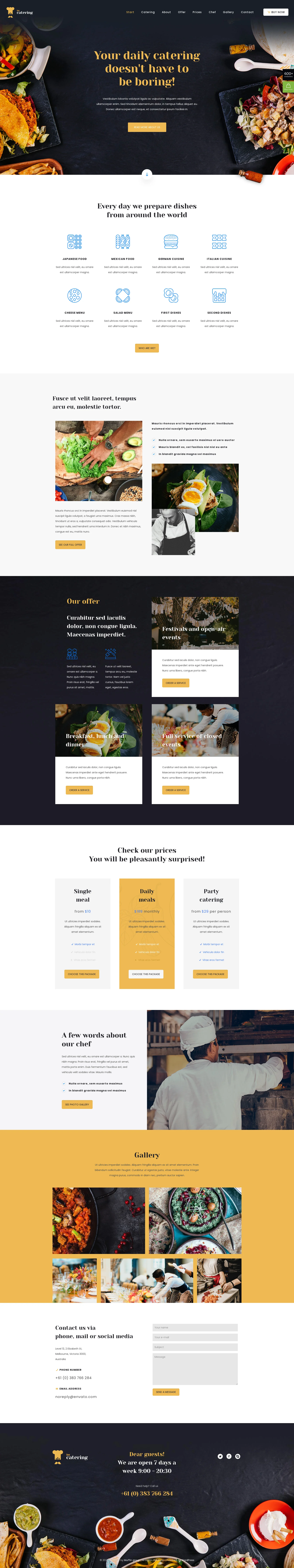 Mẫu giao diện website Phục vụ (Catering 2) Mẫu giao diện website Phục vụ (Catering 2)