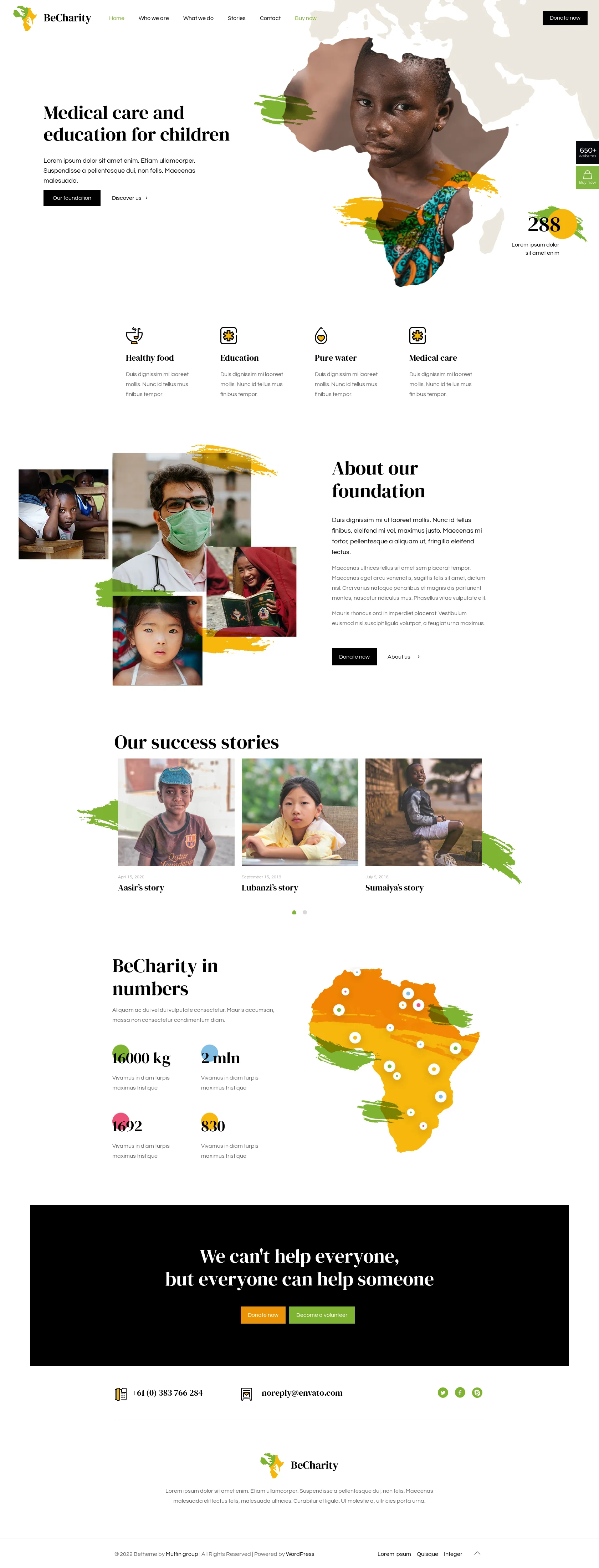 Mẫu giao diện website Tổ chức từ thiện (Charity 3) Mẫu giao diện website Tổ chức từ thiện (Charity 3)
