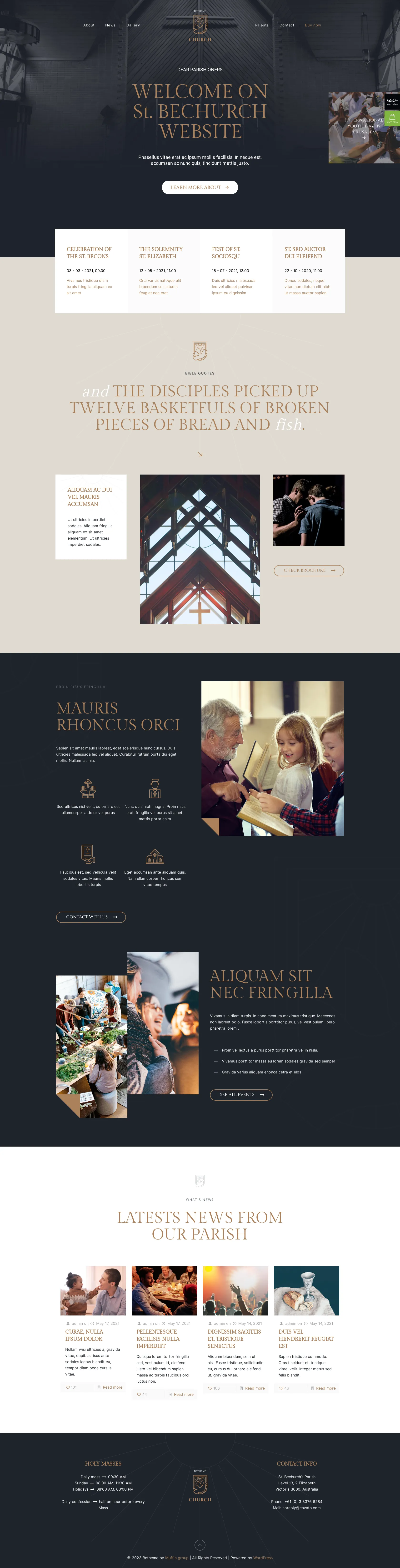Mẫu giao diện website Nhà thờ (Church 3) Mẫu giao diện website Nhà thờ (Church 3)