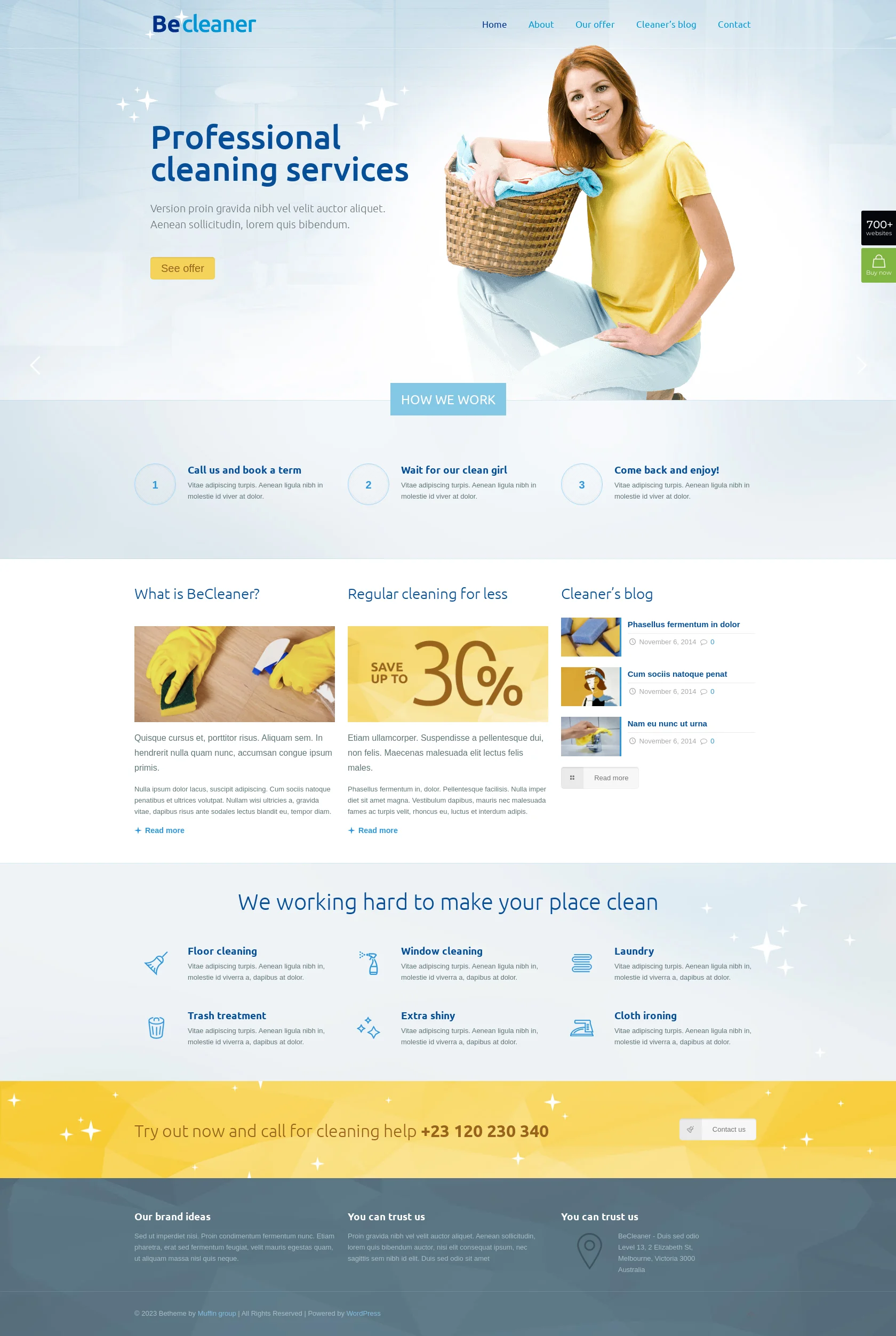 Mẫu giao diện website Sạch hơn (Cleaner) Mẫu giao diện website Sạch hơn (Cleaner)