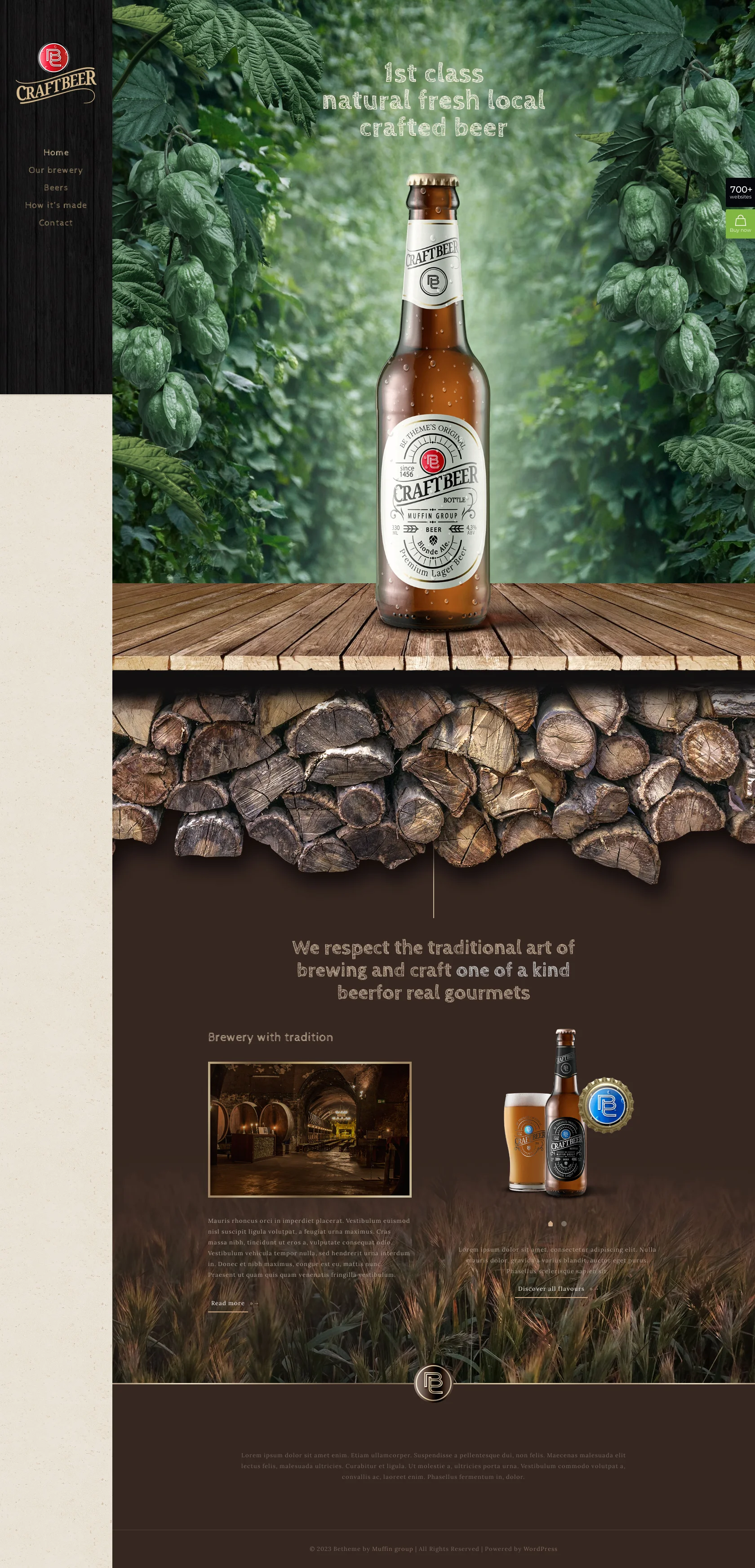 Mẫu giao diện website Bia thủ công (Craft Beer) Mẫu giao diện website Bia thủ công (Craft Beer)