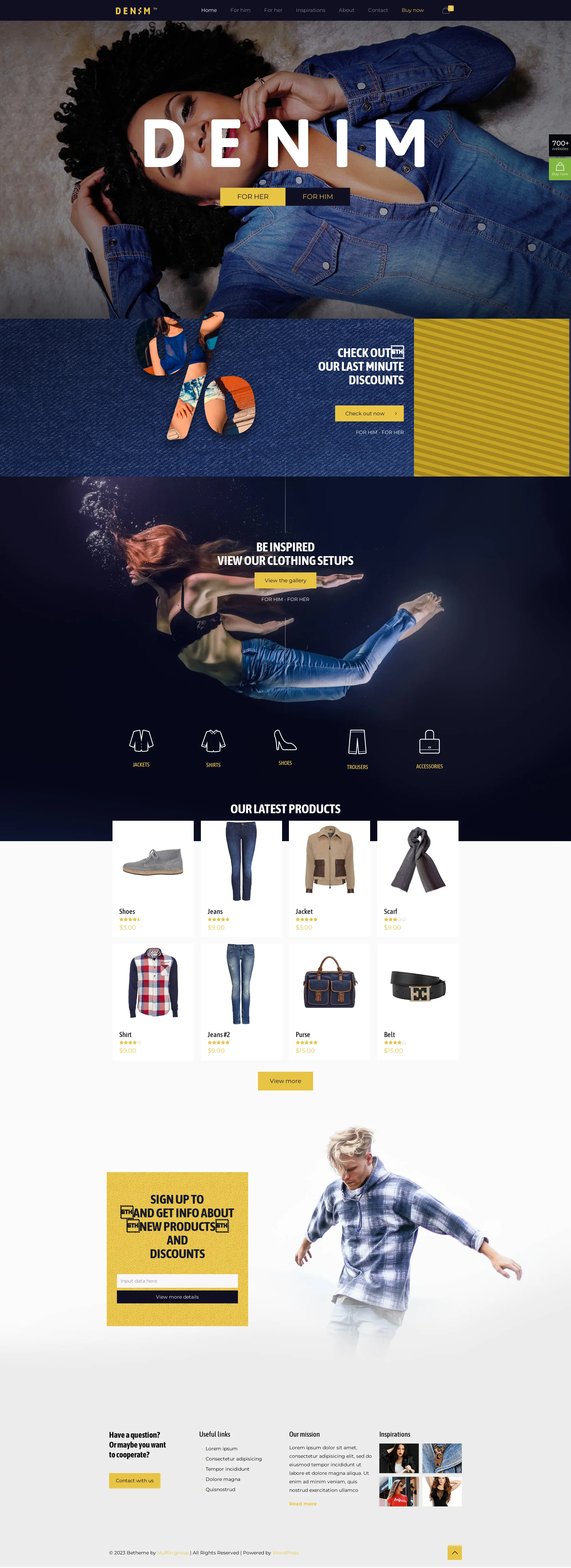 Mẫu giao diện website Denim (Denim) Mẫu giao diện website Denim (Denim)