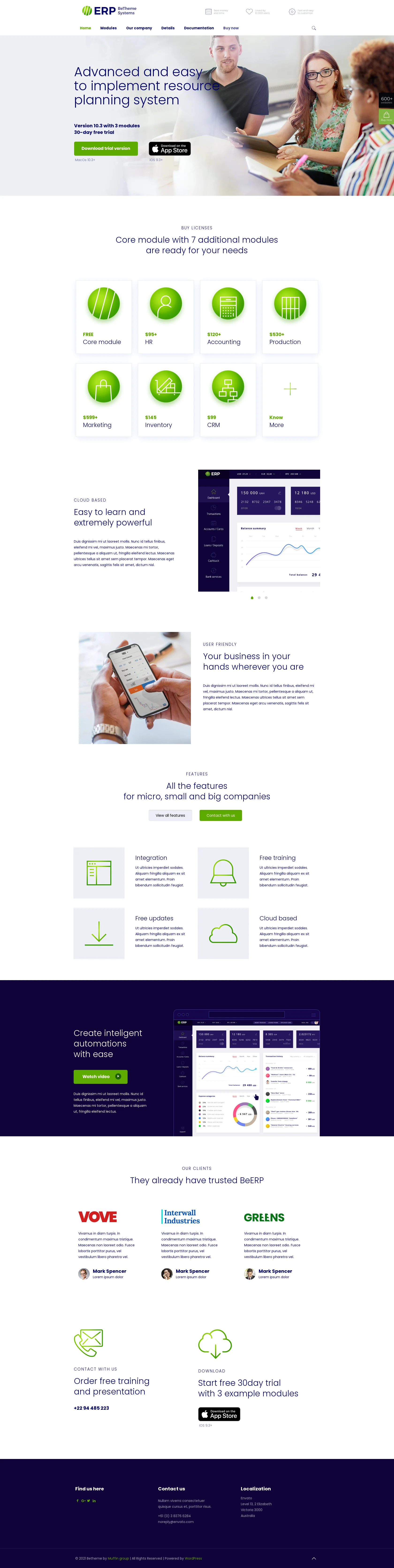 Mẫu giao diện website ERP (Erp) Mẫu giao diện website ERP (Erp)