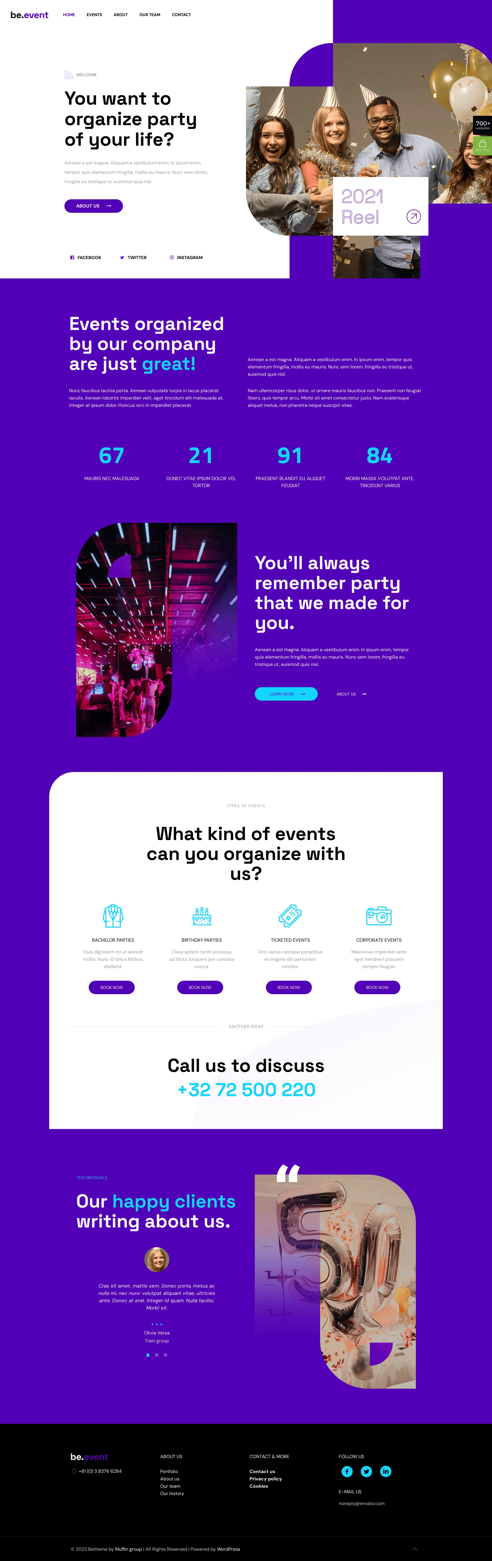 Mẫu giao diện website Sự kiện (Event 6) Mẫu giao diện website Sự kiện (Event 6)