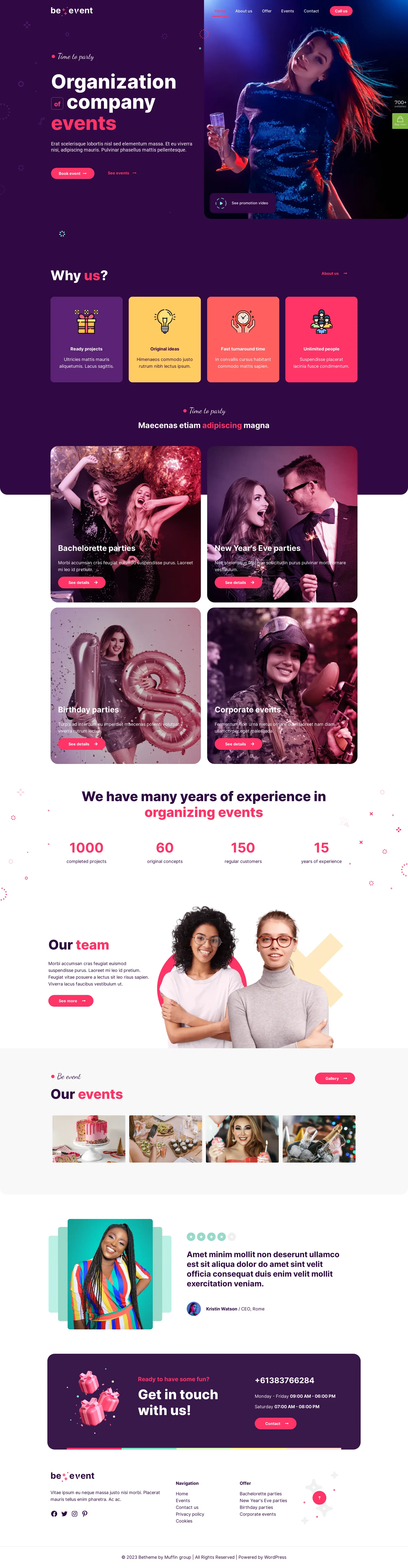 Mẫu giao diện website Sự kiện (Event 8) Mẫu giao diện website Sự kiện (Event 8)