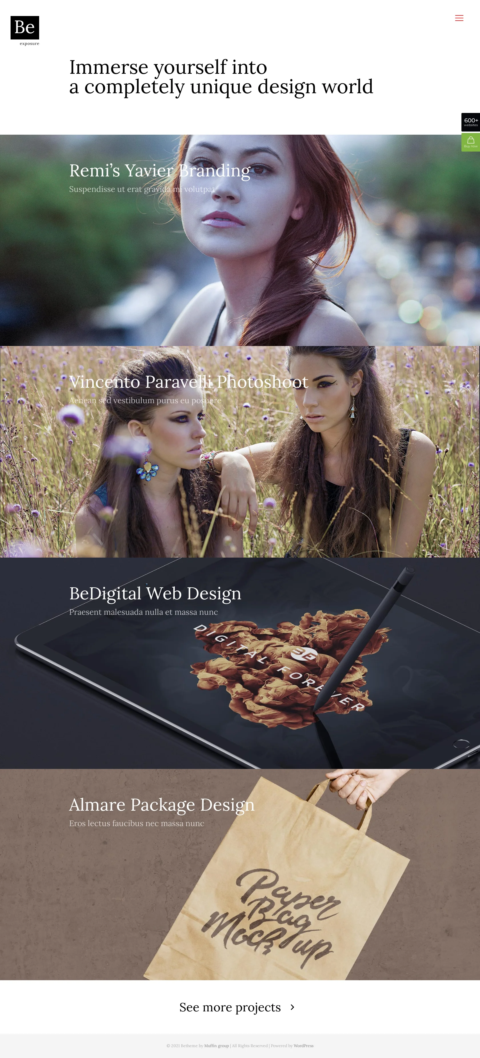 Mẫu giao diện website Phơi bày (Exposure)