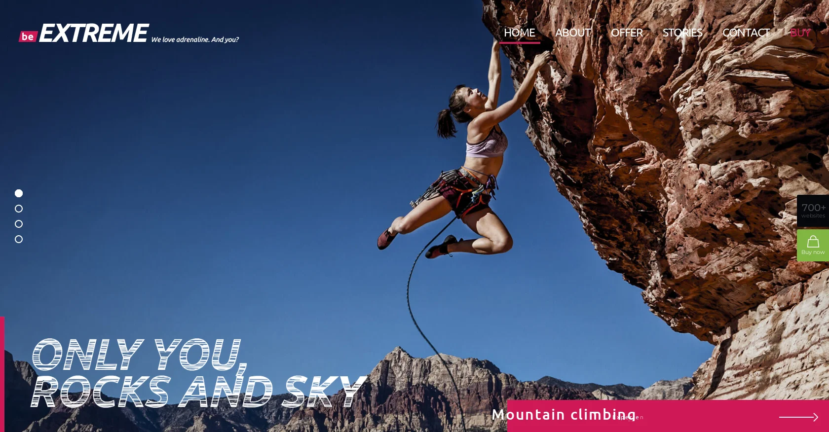 Mẫu giao diện website Vô cùng (Extreme) Mẫu giao diện website Vô cùng (Extreme)