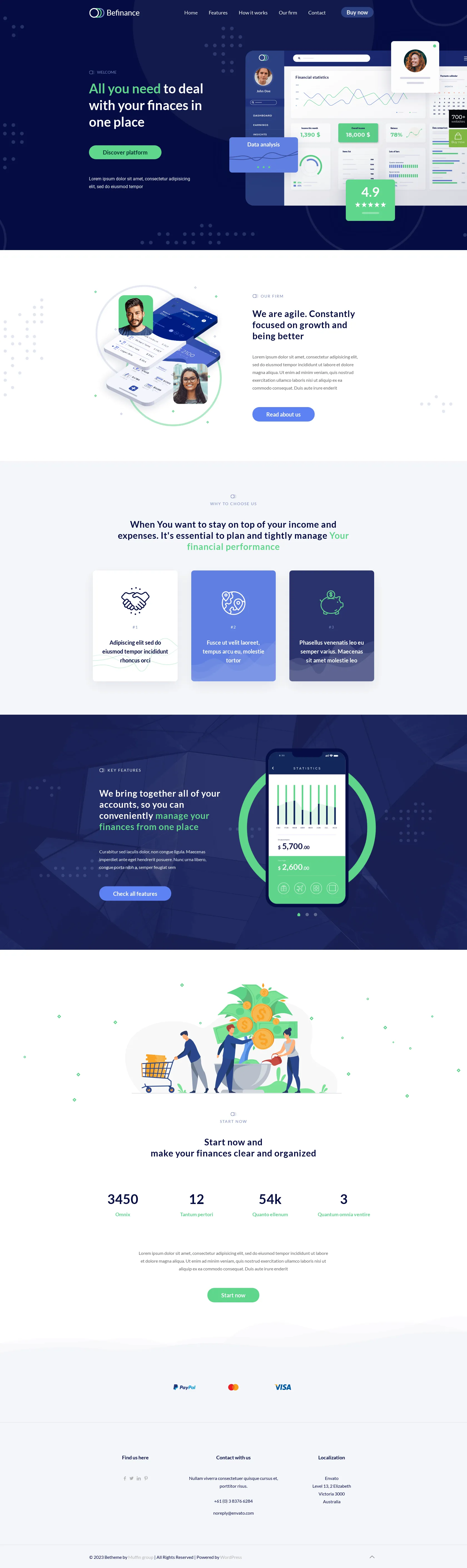 Mẫu giao diện website Tài chính (Finance 4)
