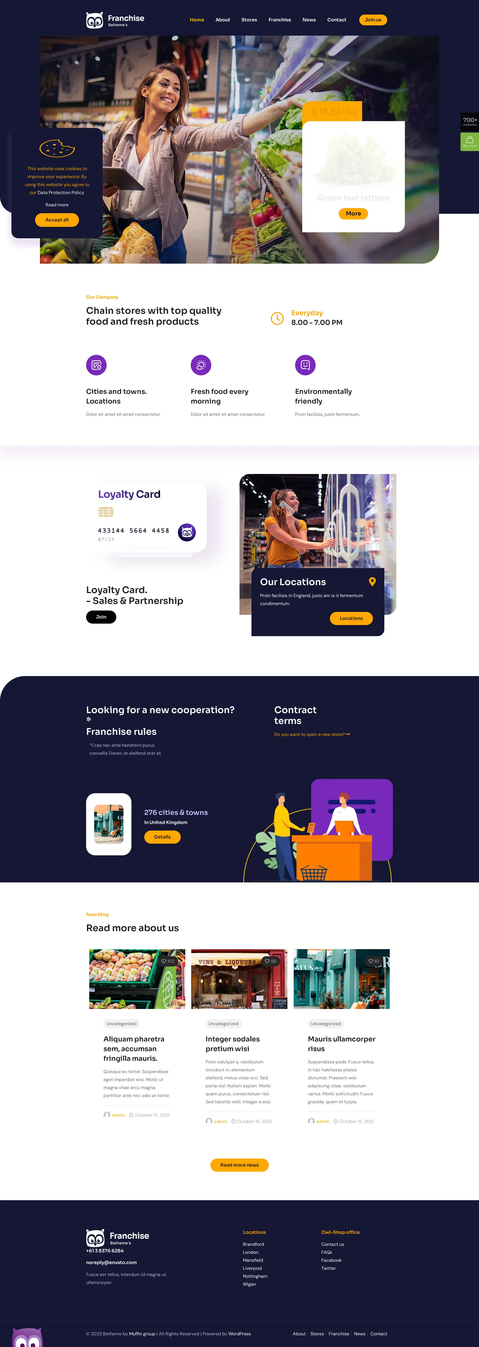 Mẫu giao diện website Nhượng quyền thương mại (Franchise) Mẫu giao diện website Nhượng quyền thương mại (Franchise)