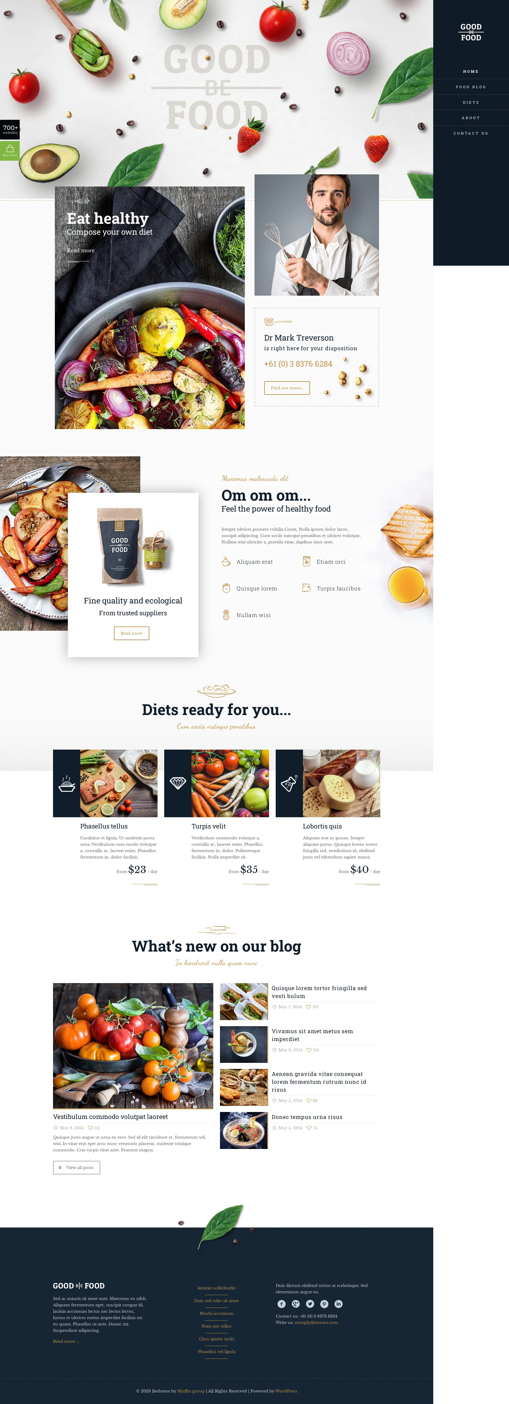 Mẫu giao diện website Thức ăn ngon (Goodfood) Mẫu giao diện website Thức ăn ngon (Goodfood)