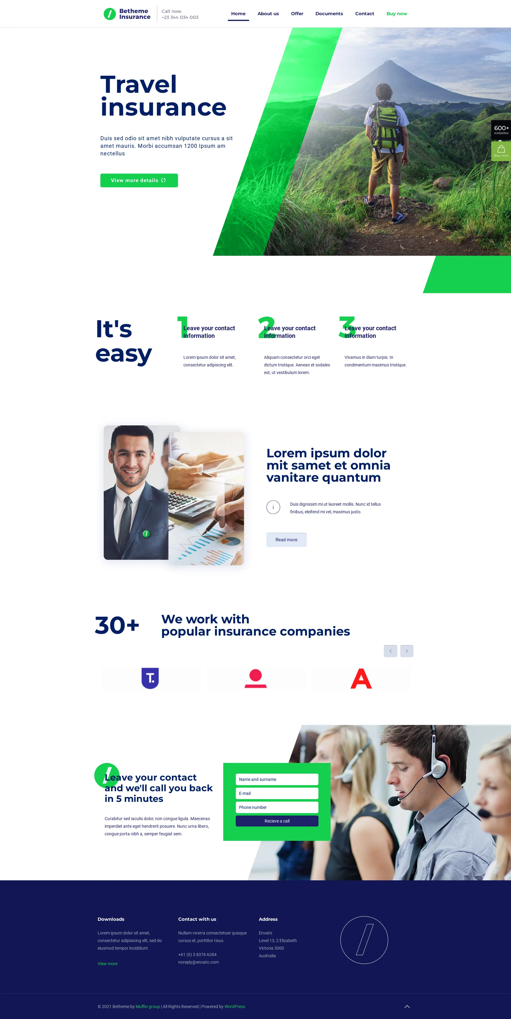 Mẫu giao diện website Bảo hiểm (Insurance 2) Mẫu giao diện website Bảo hiểm (Insurance 2)