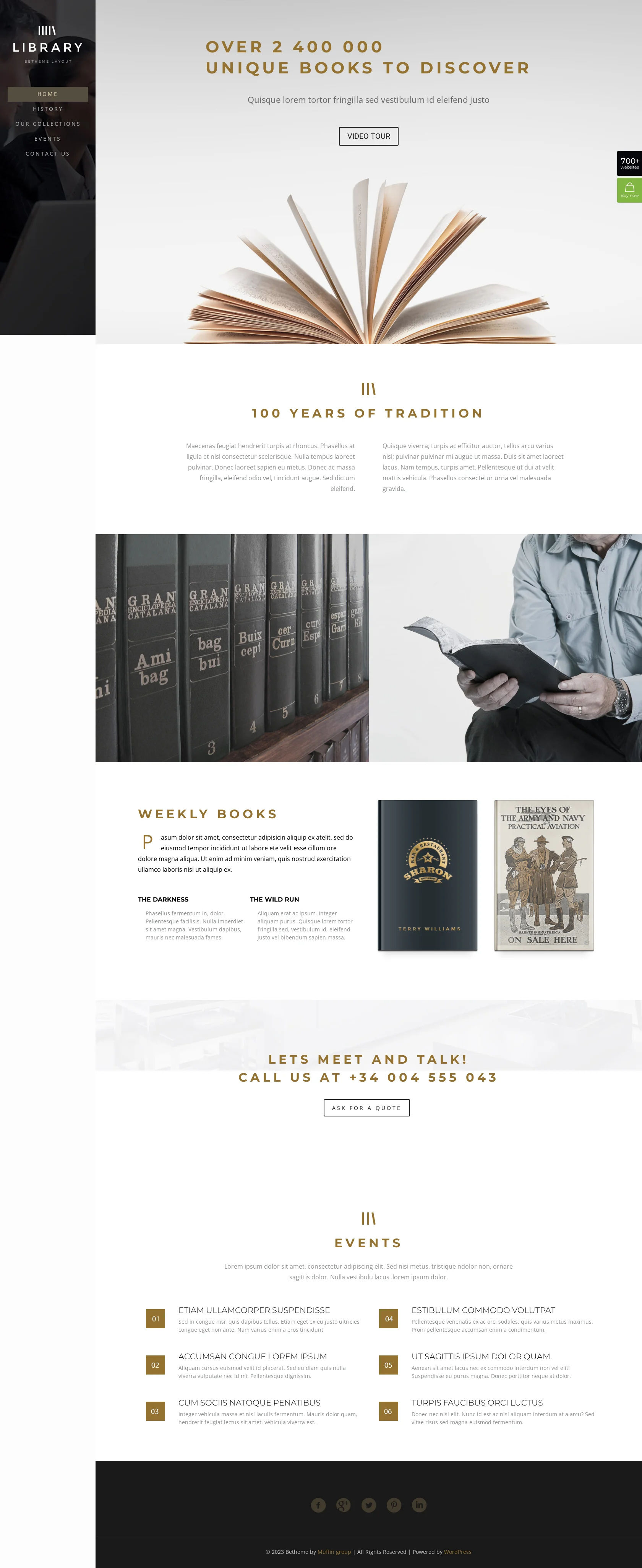 Mẫu giao diện website Thư viện (Library) Mẫu giao diện website Thư viện (Library)