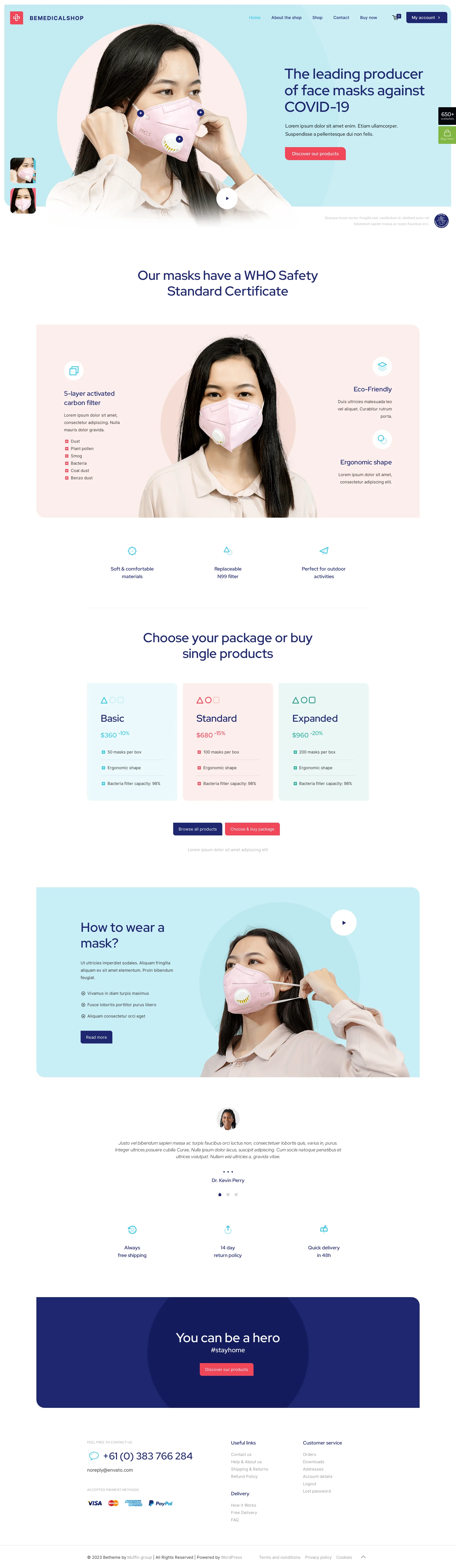 Mẫu giao diện website Cửa hàng y tế (Medical Shop 2) Mẫu giao diện website Cửa hàng y tế (Medical Shop 2)