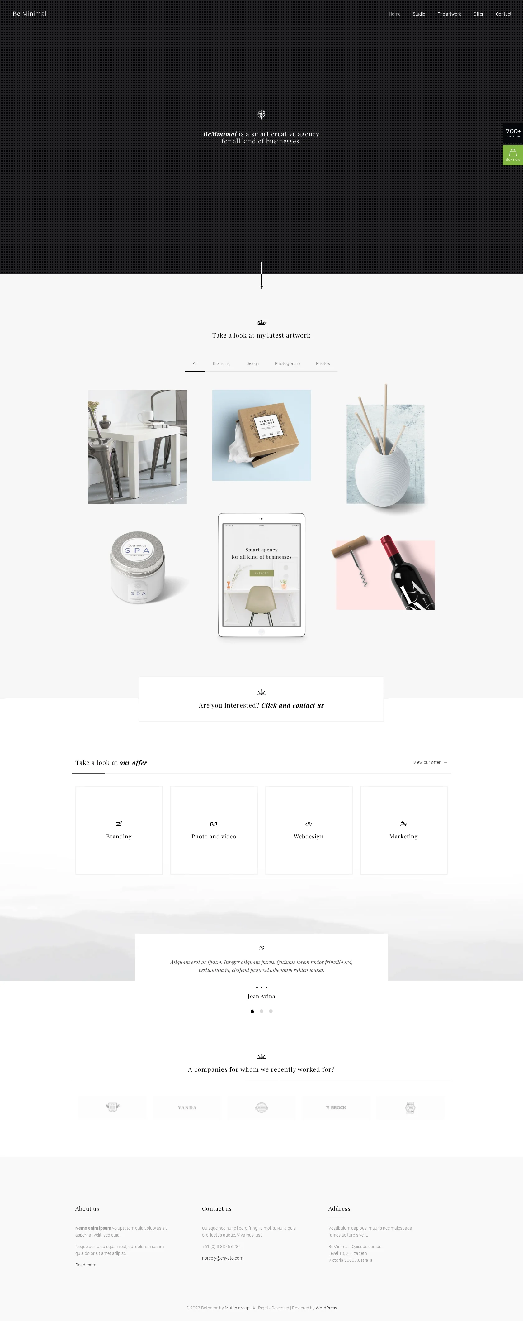 Mẫu giao diện website Tối thiểu (Minimal) Mẫu giao diện website Tối thiểu (Minimal)