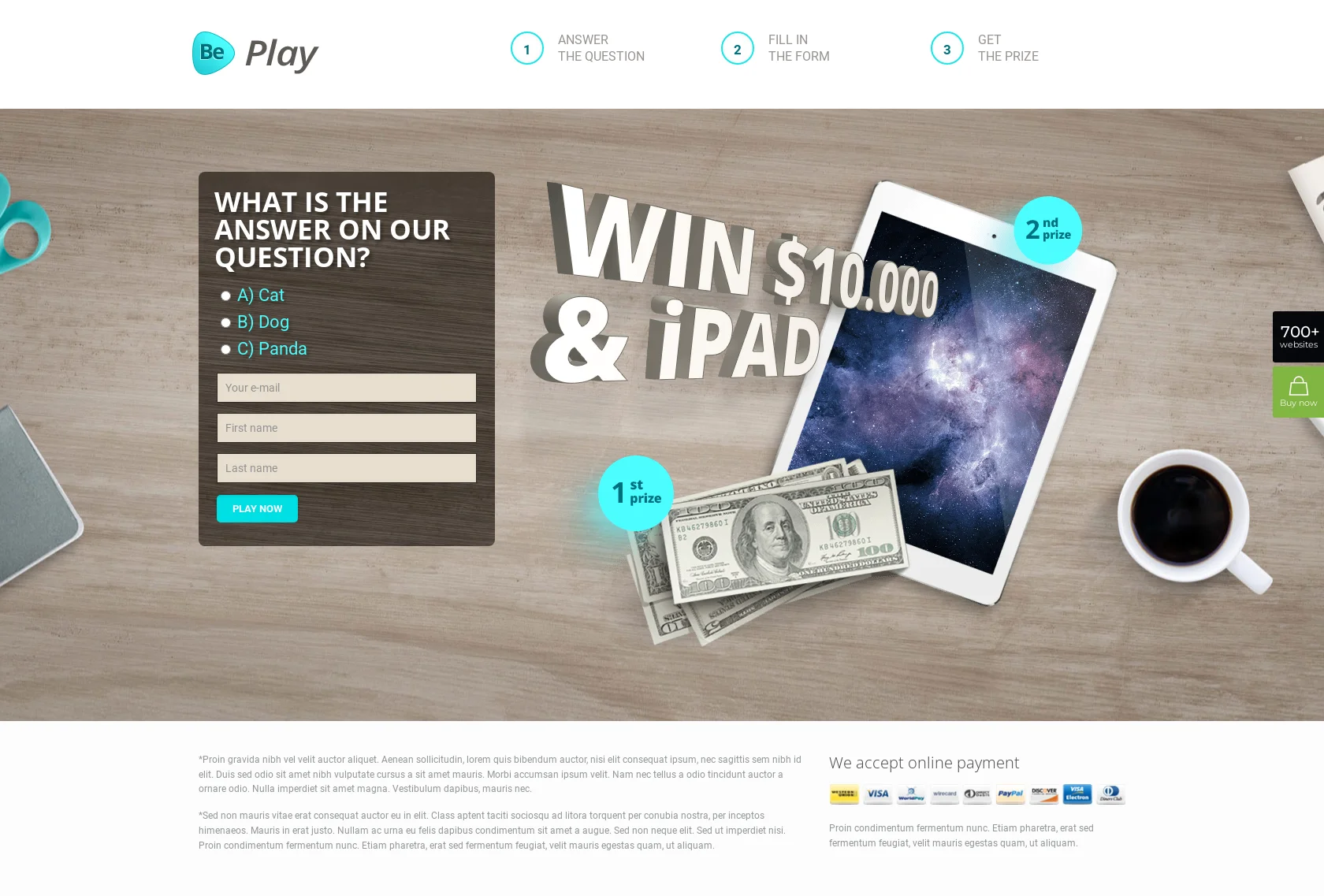 Mẫu giao diện website Chơi (Play) Mẫu giao diện website Chơi (Play)