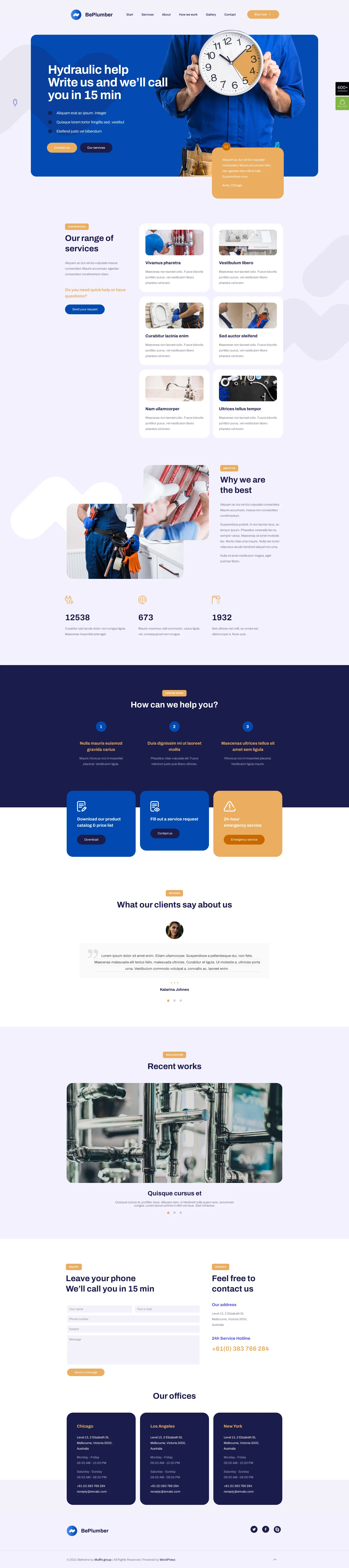 Mẫu giao diện website Thợ sửa ống nước (Plumber 2) Mẫu giao diện website Thợ sửa ống nước (Plumber 2)