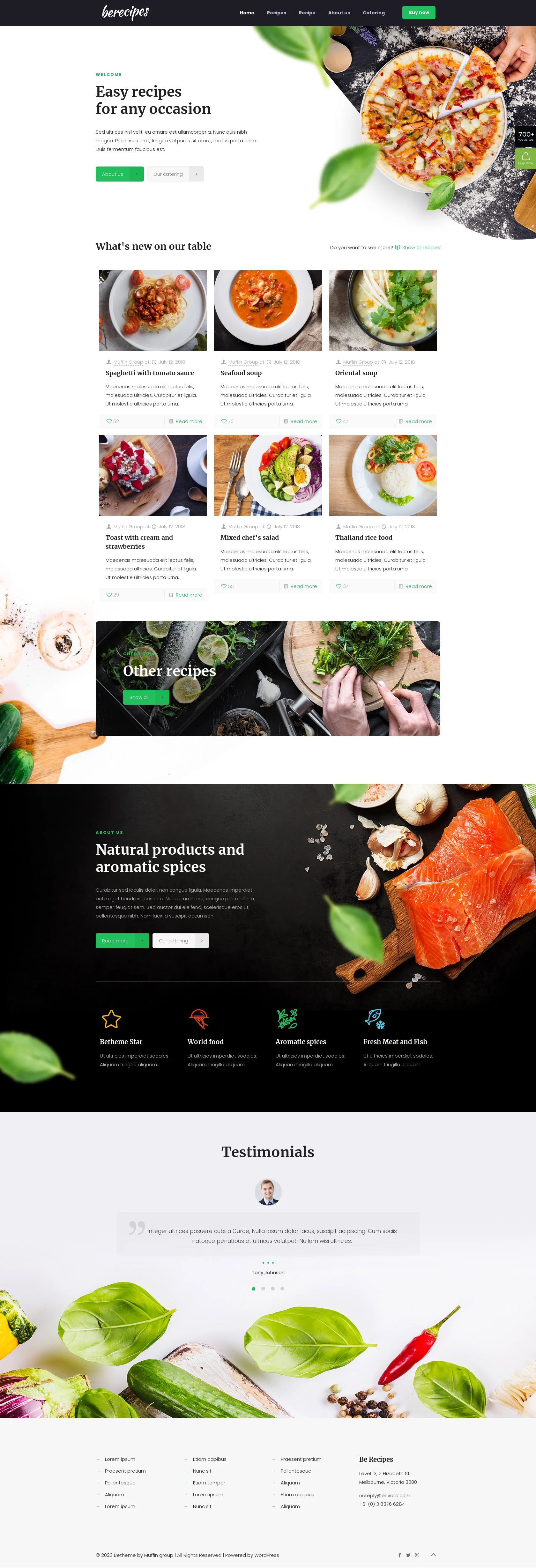 Mẫu giao diện website Bí quyết (Recipes 2) Mẫu giao diện website Bí quyết (Recipes 2)