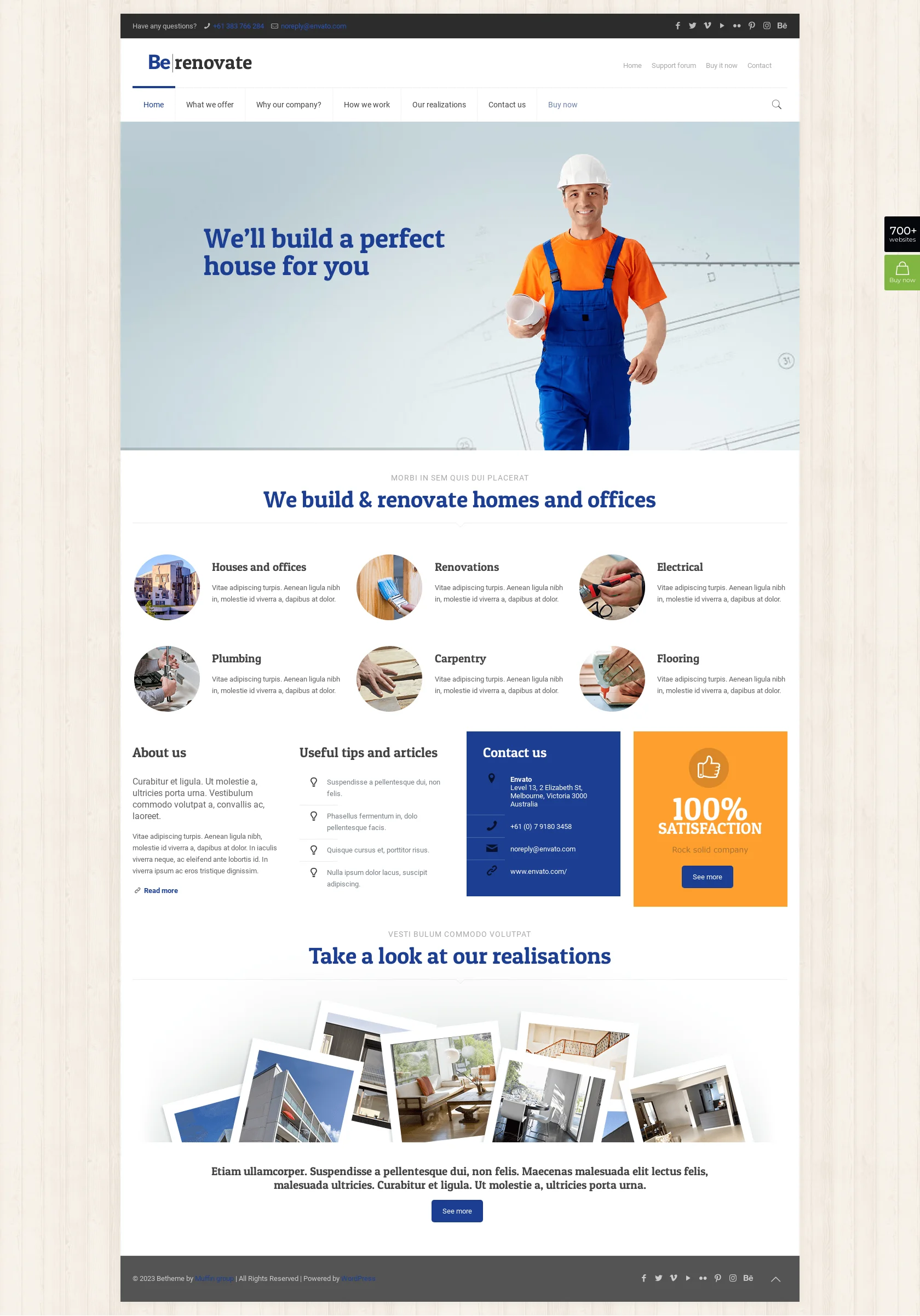 Mẫu giao diện website Cải tạo (Renovate) Mẫu giao diện website Cải tạo (Renovate)
