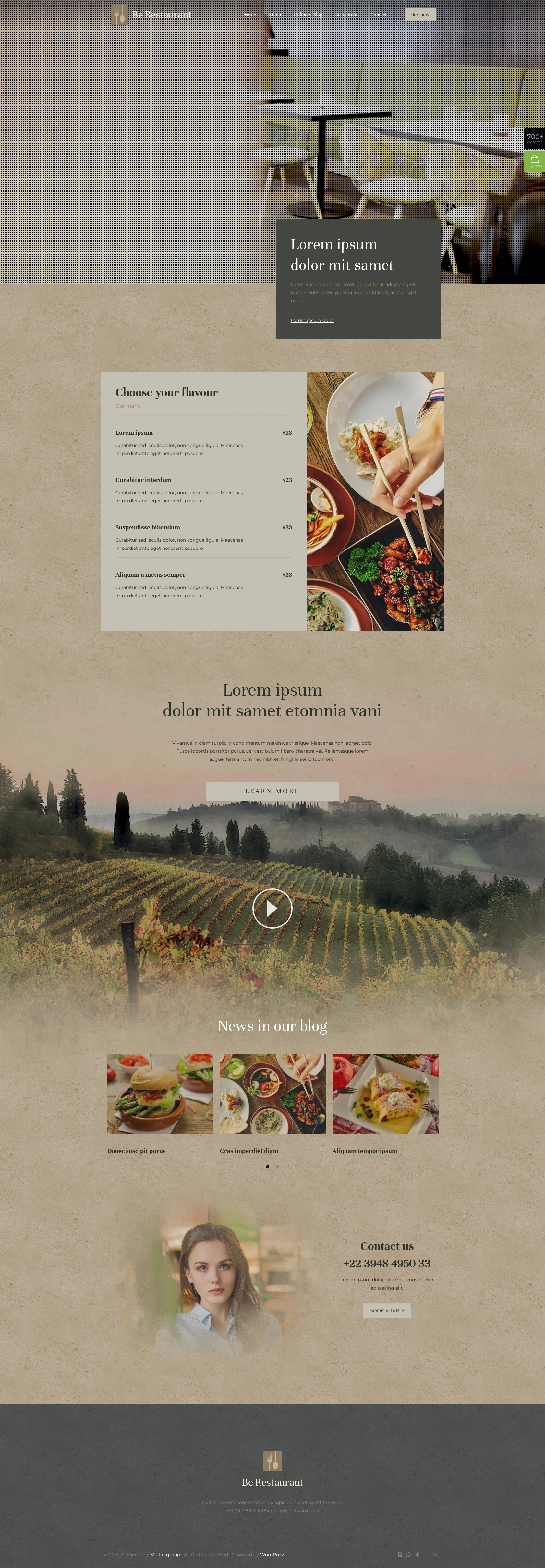 Mẫu giao diện website Nhà hàng (Restaurant 4) Mẫu giao diện website Nhà hàng (Restaurant 4)
