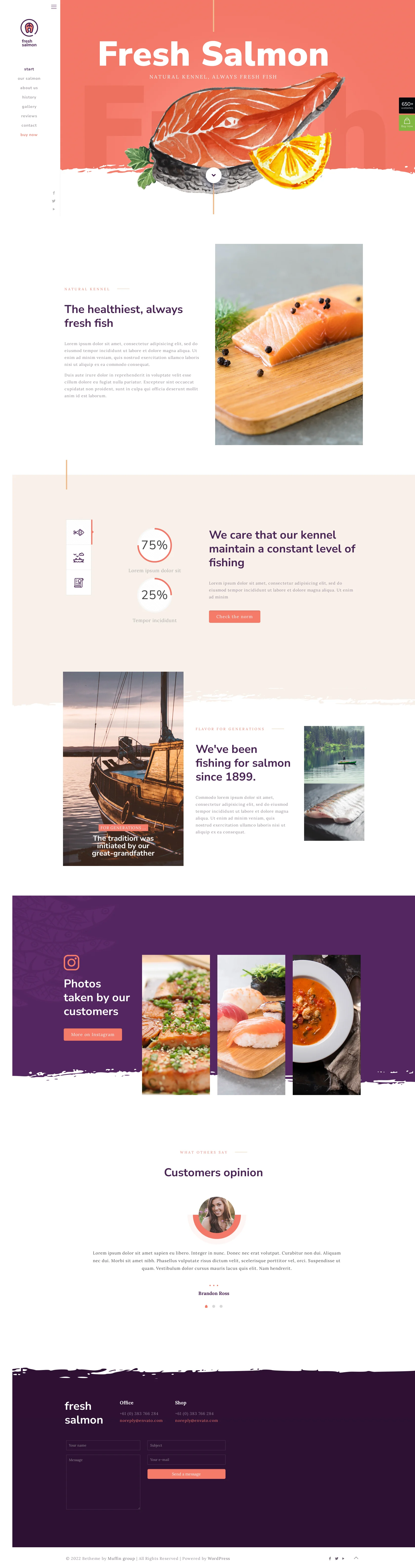 Mẫu giao diện website Cá hồi (Salmon) Mẫu giao diện website Cá hồi (Salmon)