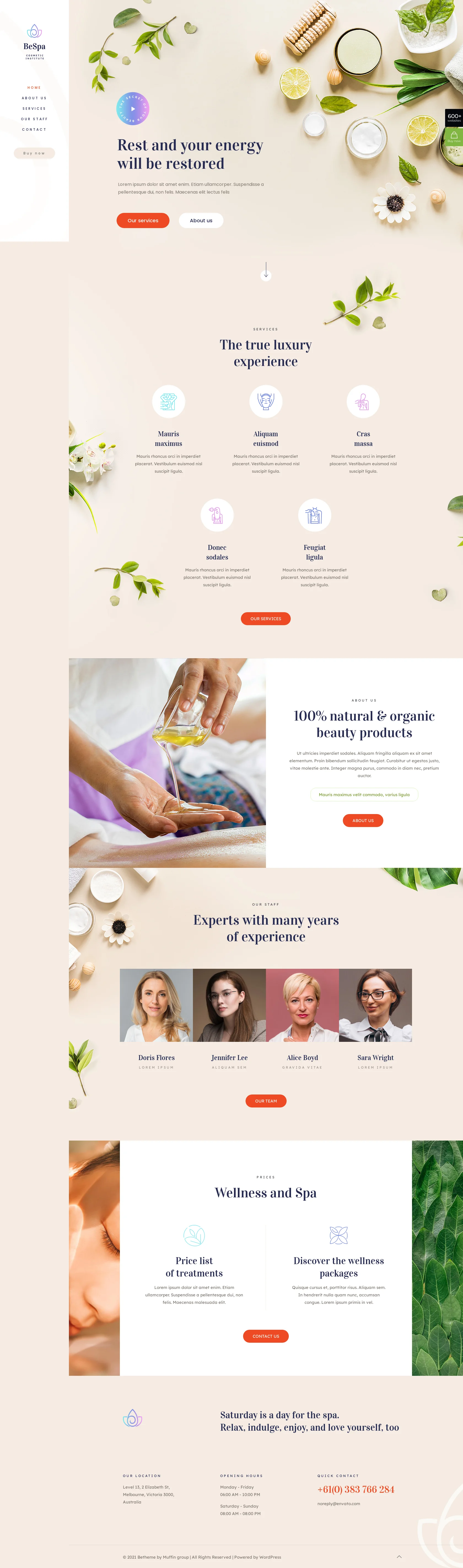 Mẫu giao diện website Spa (Spa 5) Mẫu giao diện website Spa (Spa 5)