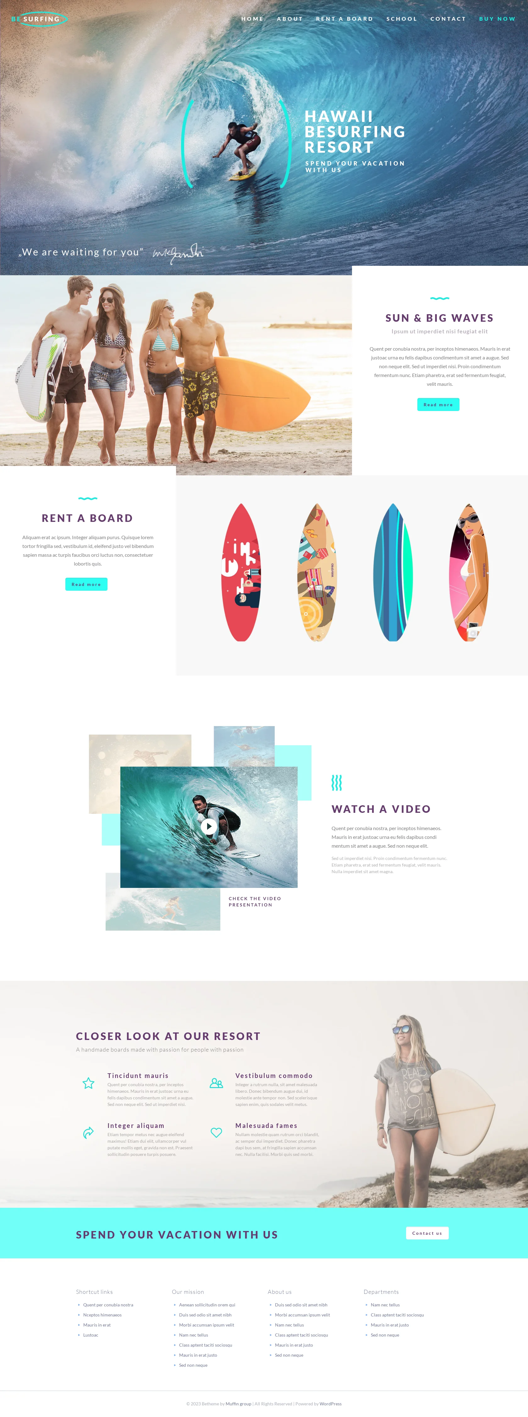 Mẫu giao diện website Lướt sóng (Surfing) Mẫu giao diện website Lướt sóng (Surfing)