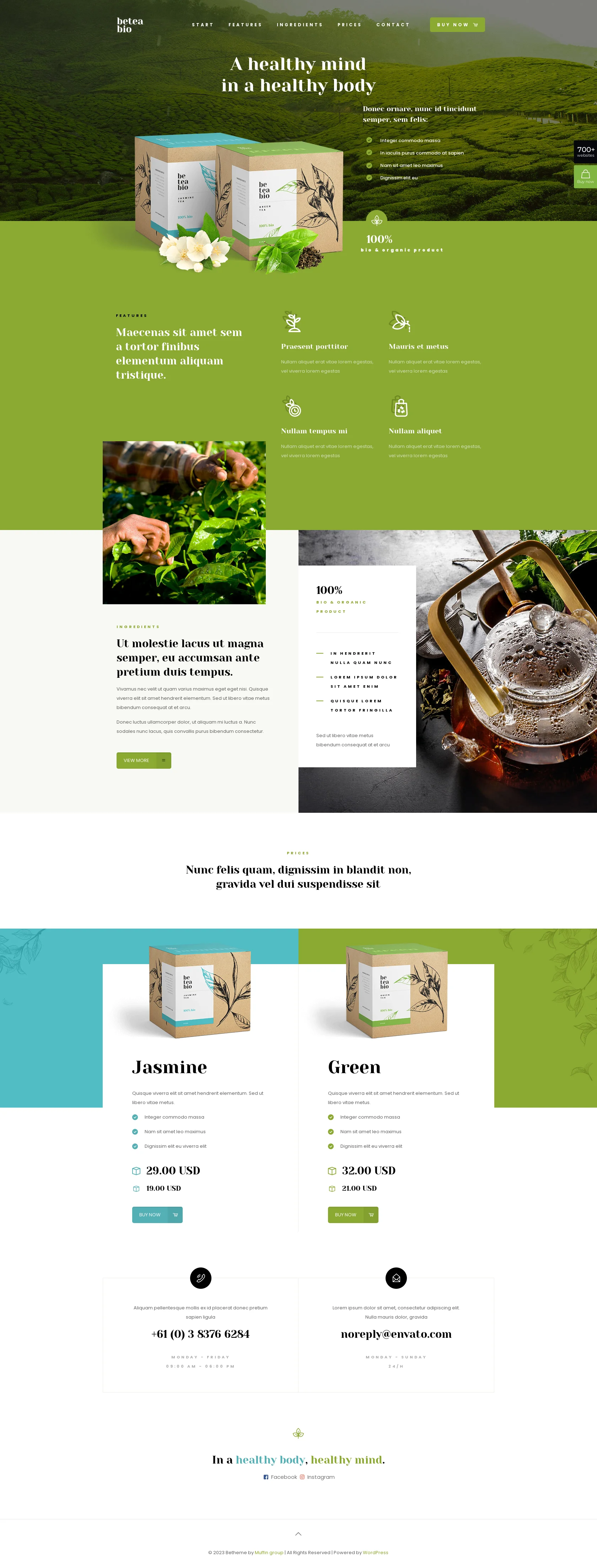 Mẫu giao diện website Trà (Tea 3) Mẫu giao diện website Trà (Tea 3)