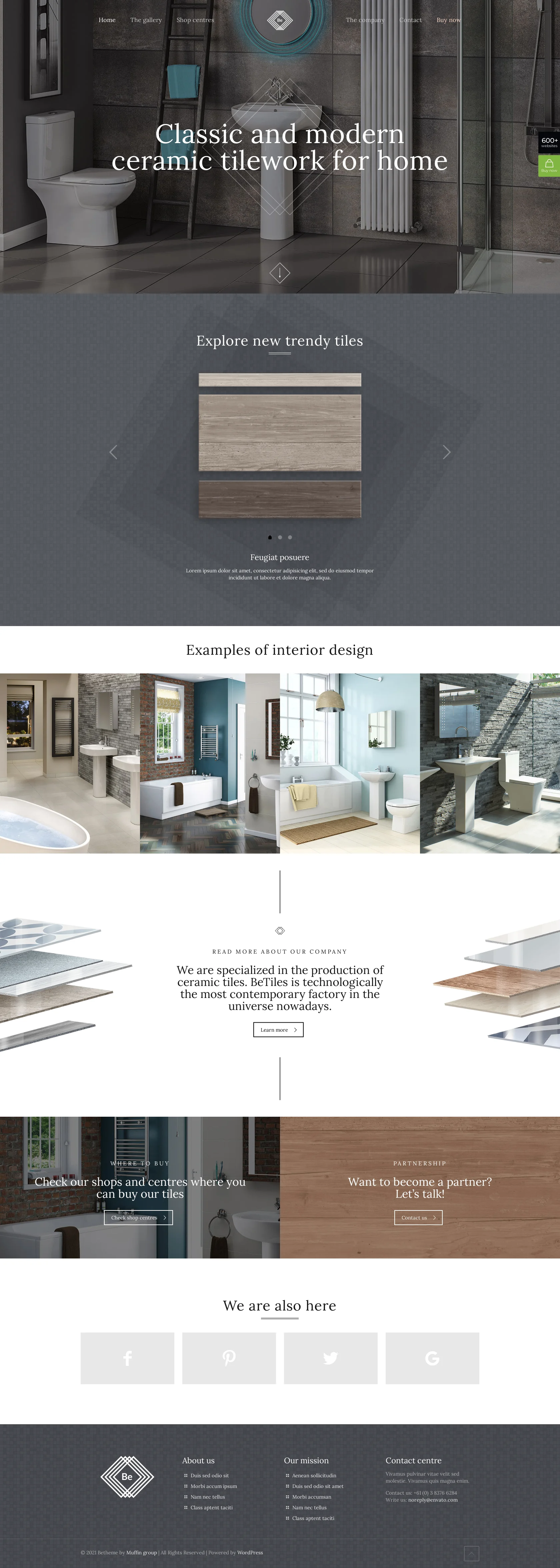 Mẫu giao diện website Gạch (Tiles) Mẫu giao diện website Gạch (Tiles)