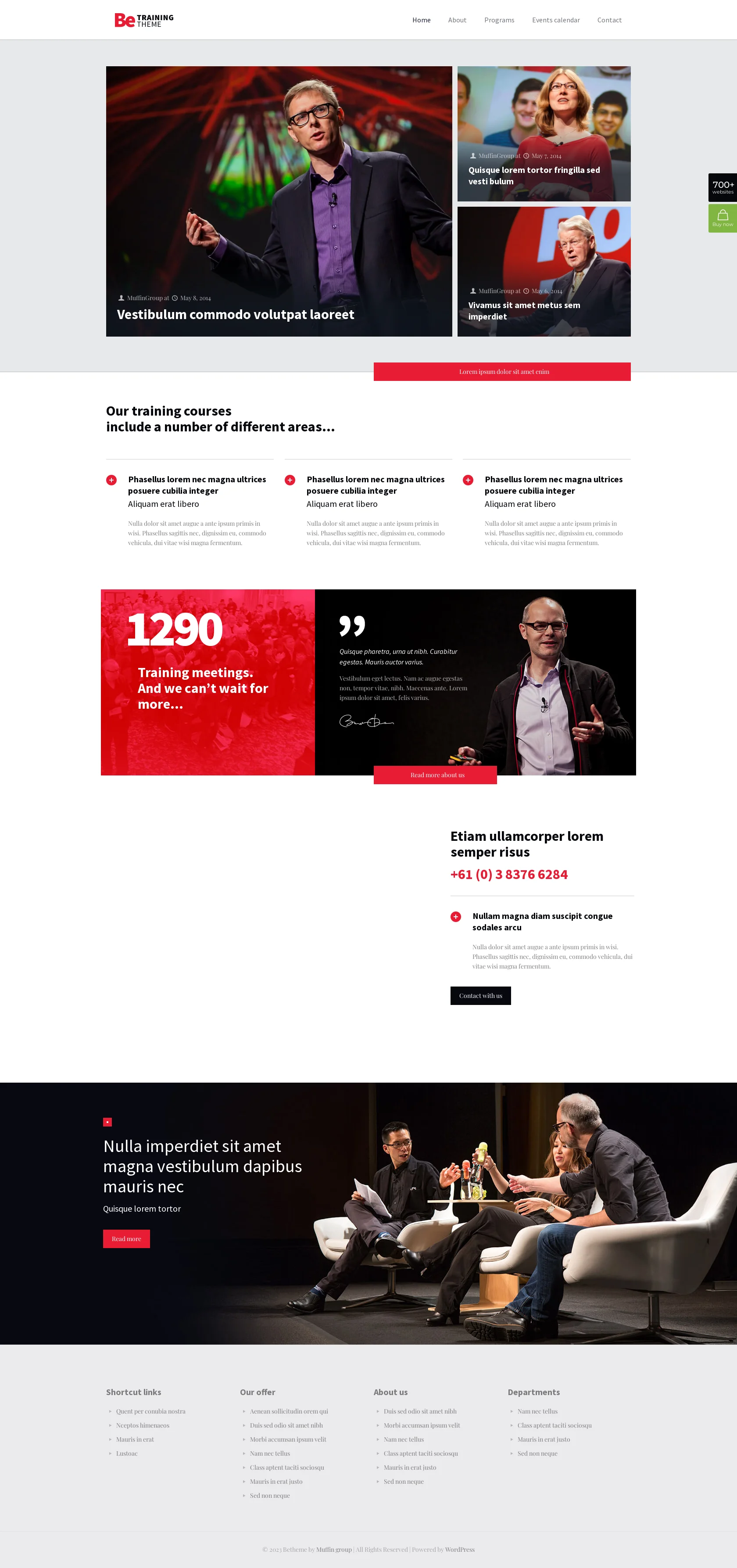 Mẫu giao diện website Đào tạo (Training) Mẫu giao diện website Đào tạo (Training)